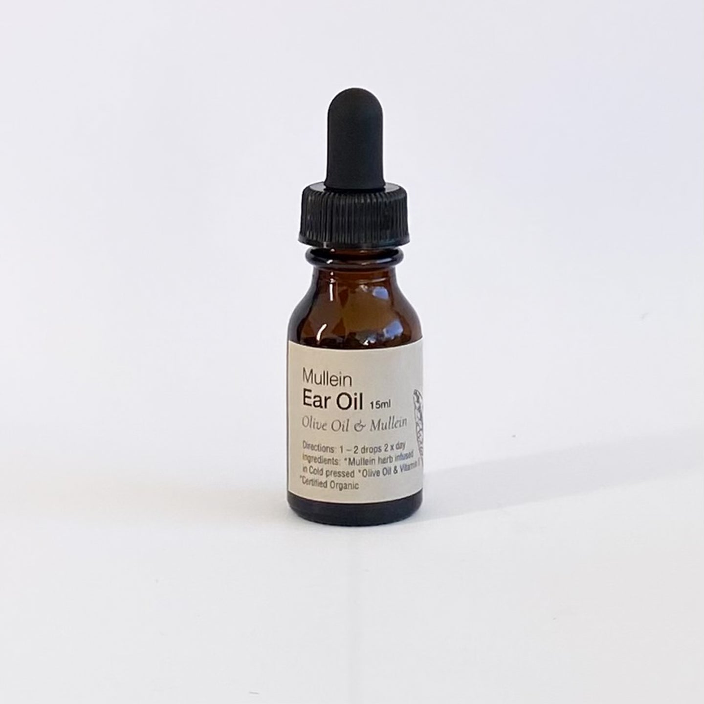Ear drop oil bottle, Mullein & Olive oil, Ear irritation